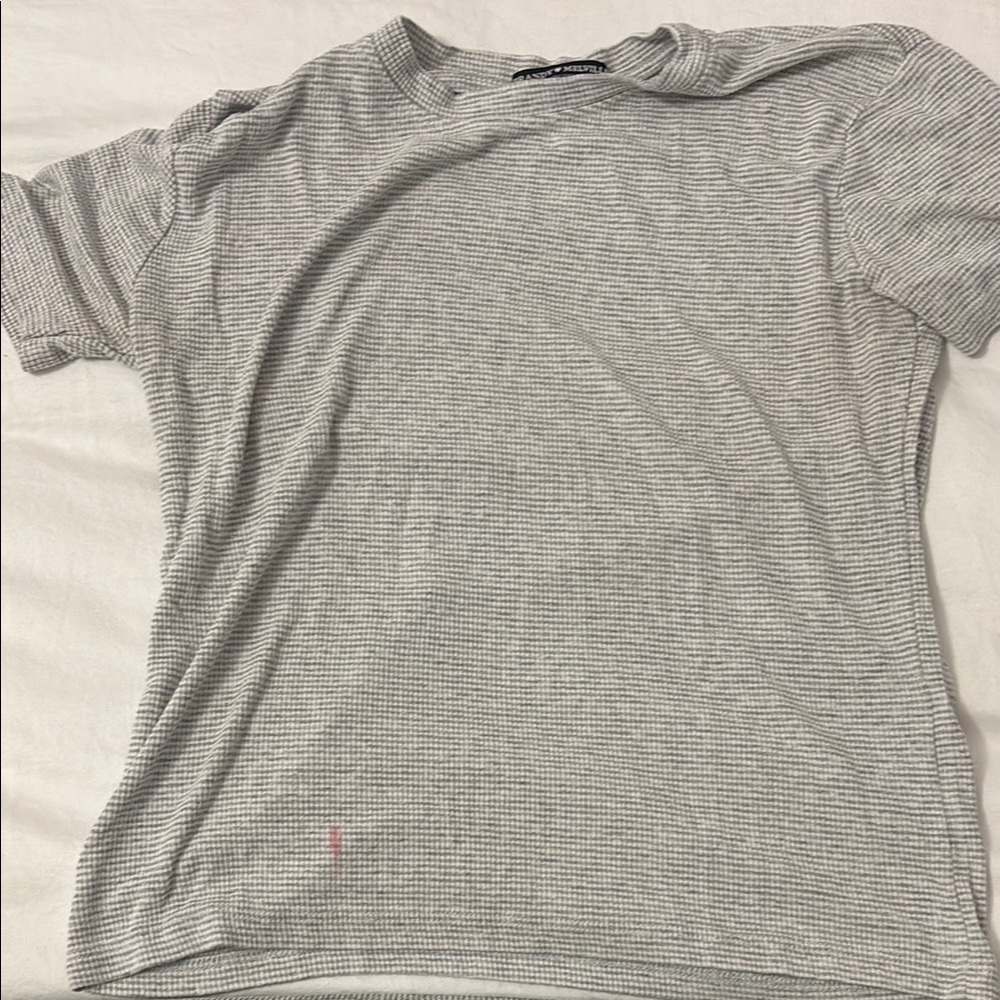 Brandy Melville Gray Striped Top